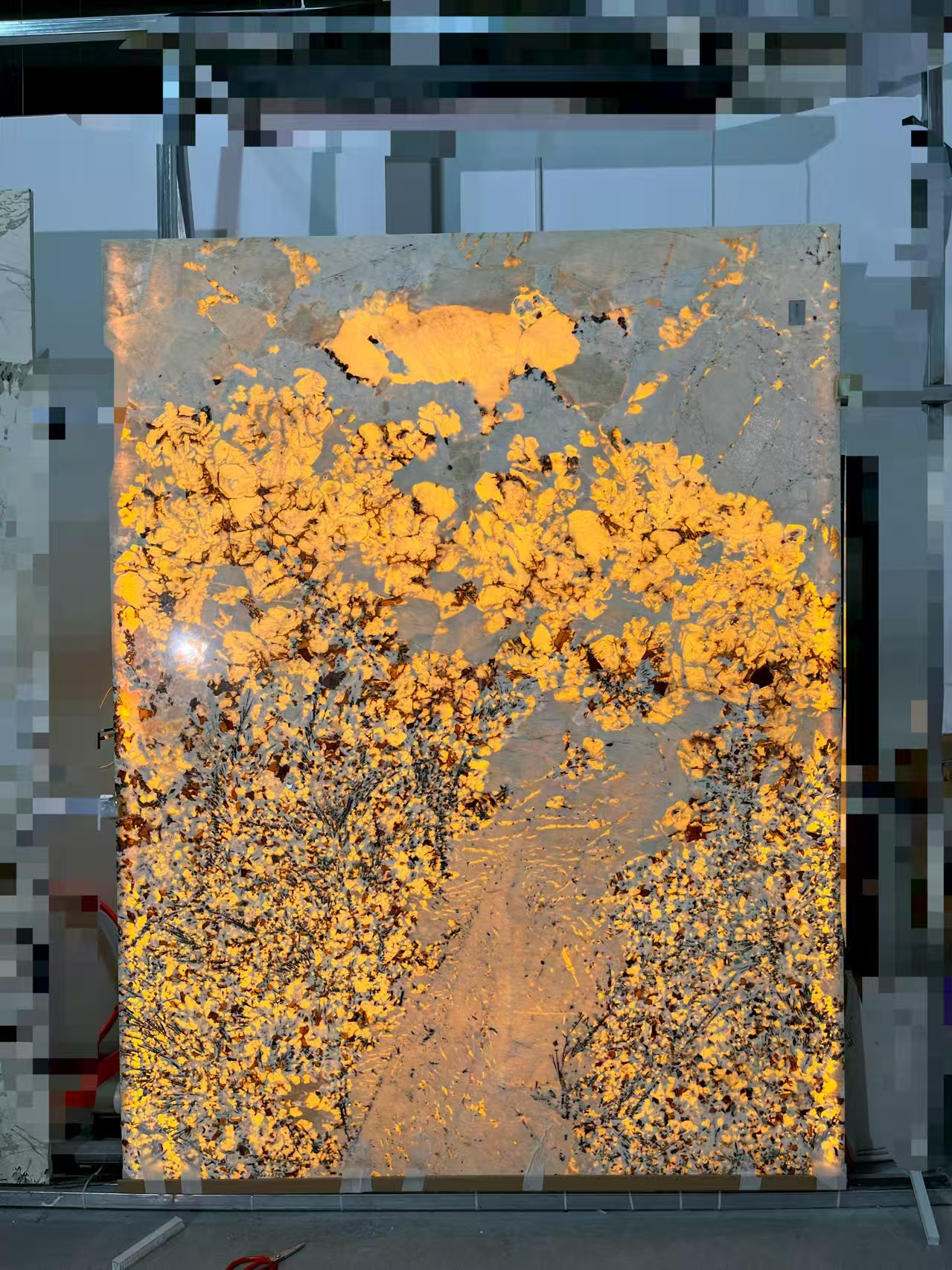 Natural Translucent Stone Background Wall